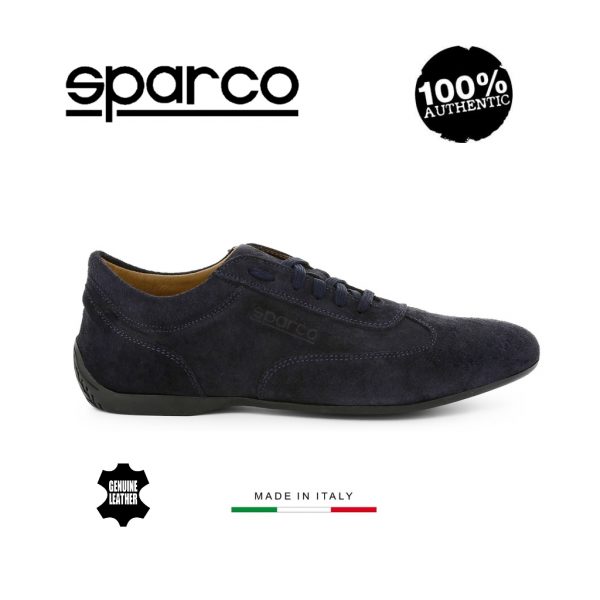 Sparco Imola-GP Dark Blue Shoes Sneakers in Suede Picture3: Designed for ultimate street durability and performance, Sparco Imola-GP Dark Blue Shoes is what you’d expect in a competition driving shoes. That is why these shoes/boots feature a thin sole for maximum pedal feel and control. The sole continues up the heel's back to provide a smooth and stable pivoting point for heel-toe shifting. Comfortable shoes/boots that can be used for everyday car and motorbike driving, touring, racing, karting and even sim racing.
