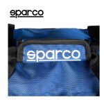 Sparco S6 Blue Travel Bag Picture16: Sparco S6 is a medium-size gym or travel bag with an adjustable and removable shoulder strap with a padded insert, two handles and more. The compact lightweight design has enough room to store your essentials featuring two handles, removable and adjustable shoulder strap with Sparco printed logo.