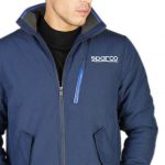 Sparco Pickup Blue Jacket Picture8: Sparco Pickup Jacket marked with Sparco logo; it comes in contrasting zip, 3 external pockets with snap button, ribbed waist and cuffs. Brilliant for casual outings and perfect companion as you go about your busy life or during sports and racing events.