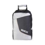 Sparco F12 Grey Backpack Bag Picture8: Sparco F12 is a medium-size backpack or travel bag with an adjustable shoulder straps, one padded compartment a top handle and more. The backpack has zipped closure with buckles and zipped side pockets. Sparco logo is printed at the front.