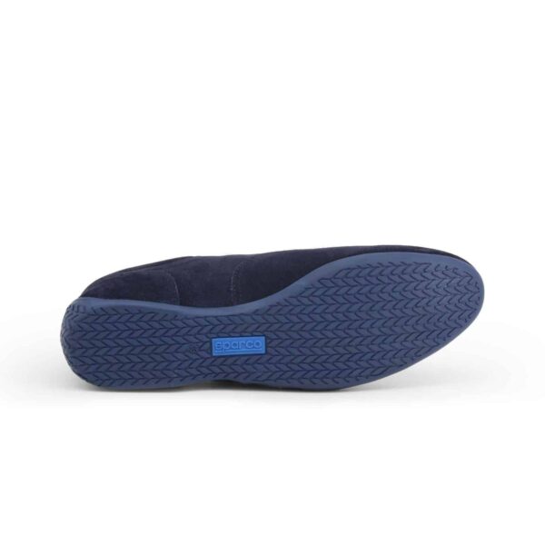 Sparco Imola-GPC Blue Shoes Sneakers in Suede Picture5: Designed for ultimate street durability and performance, Sparco Imola-GPC Blue Shoes is what you’d expect in a competition driving shoes. That is why these shoes/boots feature a thin sole for maximum pedal feel and control. The sole continues up the heel's back to provide a smooth and stable pivoting point for heel-toe shifting. Comfortable shoes/boots that can be used for everyday car and motorbike driving, touring, racing, karting and even sim racing.