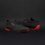Sparco Imola Limited Edition Black Shoes Sneakers Picture6: Designed for ultimate street durability and performance, Sparco Imola-Limited Black Shoes is what you’d expect in a competition driving shoes. That is why these shoes/boots feature a thin sole for maximum pedal feel and control. The sole continues up the heel's back to provide a smooth and stable pivoting point for heel-toe shifting. Comfortable shoes/boots that can be used for everyday car and motorbike driving, touring, racing, karting and even sim racing.