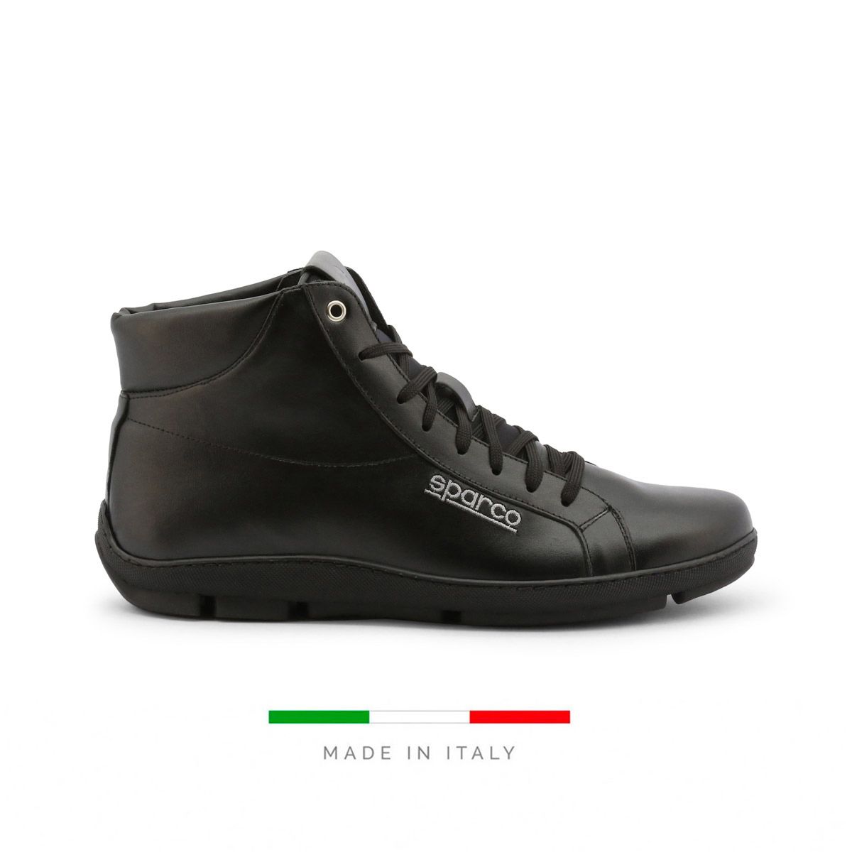 Sparco Palagio Black Shoes Sneakers in Leather