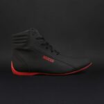 Sparco Monza Limited Edition Black Shoes Sneakers Picture5: Designed for ultimate street durability and performance, Sparco Monza-Limited Black Shoes is what you’d expect in a competition driving shoes. That is why these shoes/boots feature a thin sole for maximum pedal feel and control. The sole continues up the heel's back to provide a smooth and stable pivoting point for heel-toe shifting. Comfortable shoes/boots that can be used for everyday car and motorbike driving, touring, racing, karting and even sim racing.