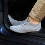 Sparco Imola-GP-CAM Grey Shoes Sneakers in Suede Picture7: Designed for ultimate street durability and performance, Sparco Imola-GP-CAM Grey Shoes is what you’d expect in a competition driving shoes. That is why these shoes/boots feature a thin sole for maximum pedal feel and control. The sole continues up the heel's back to provide a smooth and stable pivoting point for heel-toe shifting. Comfortable shoes/boots that can be used for everyday car and motorbike driving, touring, racing, karting and even sim racing.