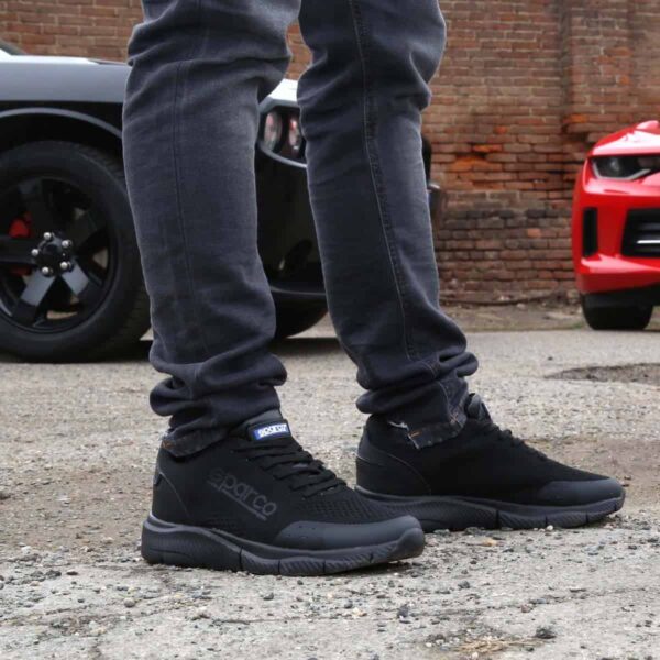 Sparco SP-FF Ultra Black Shoes Sneakers Picture2: Designed for ultimate street durability and performance, Sparco SP-FF Ultra Black Shoes is ideal for everyday driving. It features a flexible sole for comfort and and control. Exclusive Italian design and comes with a shoes bag.