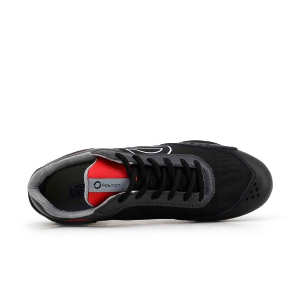 Sparco SP-F5 Black/Red Shoes Sneakers Picture4: Designed for ultimate street durability and performance, Sparco SP-F5 Black/Red Shoes is what you’d expect in a competition driving shoes. That is why these shoes/boots feature a thin sole for maximum pedal feel and control. The sole continues up the heel's back to provide a smooth and stable pivoting point for heel-toe shifting. Comfortable shoes/boots that can be used for everyday car and motorbike driving, touring, racing, karting and even sim racing.