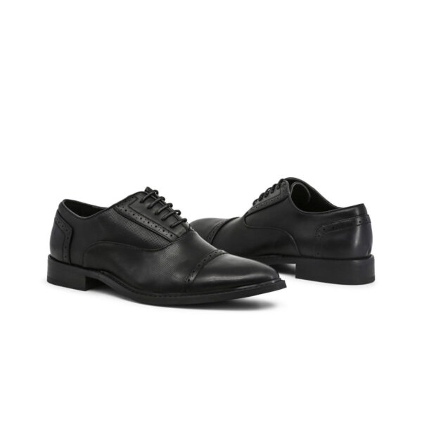 Duca di Morrone Drake Black Lace Up Shoes Picture2: Duca di Morrone Drake Black lace-up shoes are the ideal men's shoes for casual or office when an elegant and formal dress code is required. Upper and interior in synthetic leather, refined and quality lace-up shoes.