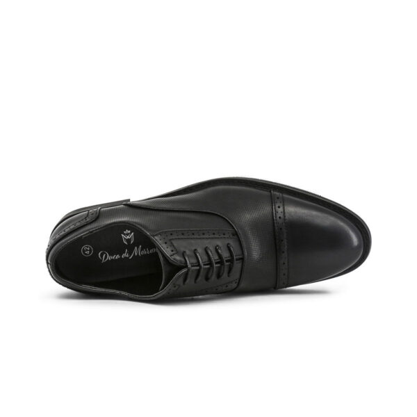 Duca di Morrone Drake Black Lace Up Shoes Picture3: Duca di Morrone Drake Black lace-up shoes are the ideal men's shoes for casual or office when an elegant and formal dress code is required. Upper and interior in synthetic leather, refined and quality lace-up shoes.