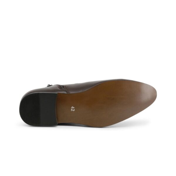 Duca di Morrone Philipps Brown Ankle Boots Chukka Dress Shoes Picture5: Duca di Morrone Philipps Brown zippered ankle boots chukka shoes are the ideal men's shoes for casual or office when an elegant and formal dress code is required. Upper and interior in synthetic leather, refined and quality elastic sides ankle boots.
