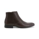 Duca di Morrone Philipps Brown Ankle Boots Chukka Dress Shoes Picture9: Duca di Morrone Philipps Brown zippered ankle boots chukka shoes are the ideal men's shoes for casual or office when an elegant and formal dress code is required. Upper and interior in synthetic leather, refined and quality elastic sides ankle boots.