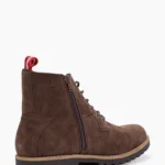 Duca di Morrone Anderson Brown Suede Shoes Lace Up Zippered Ankle Boots Picture8: Duca di Morrone Anderson Brown Suede Shoes Ankle Boots are the ideal men's shoes for outdoor or casual dress code. Upper and interior in synthetic suede, refined and quality Ankle Boots Shoes.