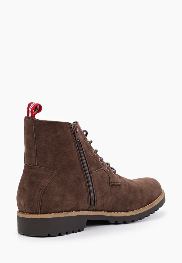 Duca di Morrone Anderson Brown Suede Shoes Lace Up Zippered Ankle Boots Picture5: Duca di Morrone Anderson Brown Suede Shoes Ankle Boots are the ideal men's shoes for outdoor or casual dress code. Upper and interior in synthetic suede, refined and quality Ankle Boots Shoes.
