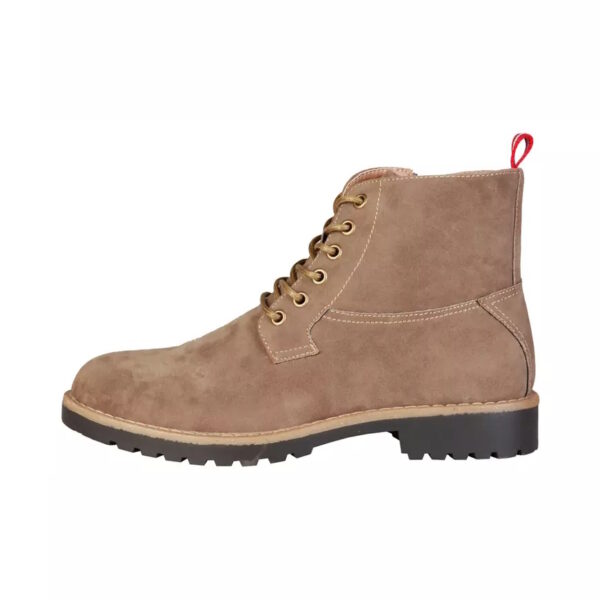 Duca di Morrone Anderson Taupe Suede Shoes Lace Up Zippered Ankle Boots Picture4: Duca di Morrone Anderson Taupe Suede Shoes Ankle Boots are the ideal men's shoes for outdoor or casual dress code. Upper and interior in synthetic suede, refined and quality Ankle Boots Shoes.