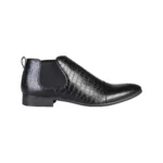 Duca di Morrone Jones Black Ankle Boots Shoes Picture7: Duca di Morrone Jones Black elastic sides ankle boots are the ideal men's shoes for casual or office when an elegant and formal dress code is required. Upper and interior in synthetic leather, refined and quality elastic sides ankle boots.