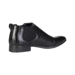 Duca di Morrone Jones Black Ankle Boots Shoes Picture9: Duca di Morrone Jones Black elastic sides ankle boots are the ideal men's shoes for casual or office when an elegant and formal dress code is required. Upper and interior in synthetic leather, refined and quality elastic sides ankle boots.