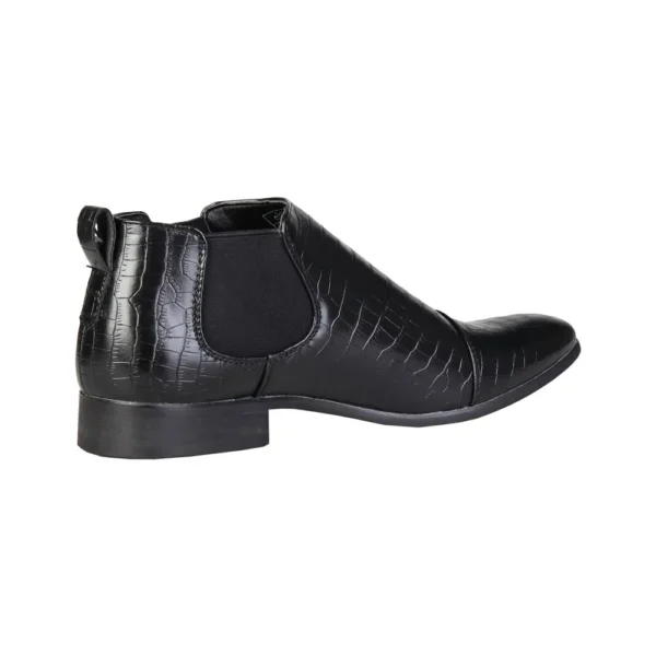 Duca di Morrone Jones Black Ankle Boots Shoes Picture4: Duca di Morrone Jones Black elastic sides ankle boots are the ideal men's shoes for casual or office when an elegant and formal dress code is required. Upper and interior in synthetic leather, refined and quality elastic sides ankle boots.