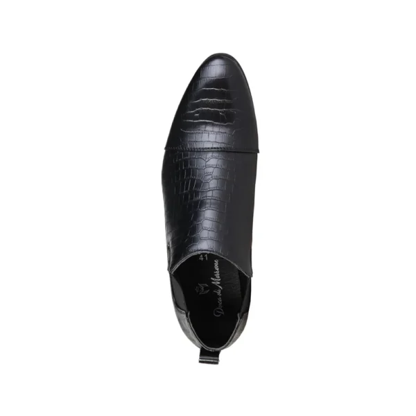 Duca di Morrone Jones Black Ankle Boots Shoes Picture5: Duca di Morrone Jones Black elastic sides ankle boots are the ideal men's shoes for casual or office when an elegant and formal dress code is required. Upper and interior in synthetic leather, refined and quality elastic sides ankle boots.