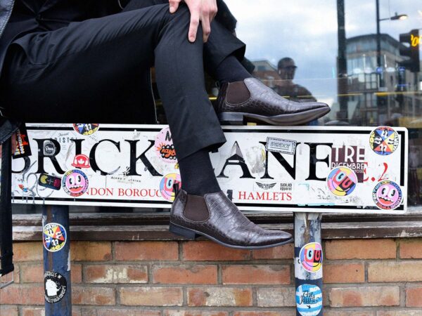 Duca di Morrone Jones Brown Ankle Boots Shoes Picture6: Duca di Morrone Jones Brown elastic sides ankle boots are the ideal men's shoes for casual or office when an elegant and formal dress code is required. Upper and interior in synthetic leather, refined and quality elastic sides ankle boots.