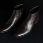 Duca di Morrone Philipps Brown Ankle Boots Chukka Dress Shoes Picture15: Duca di Morrone Philipps Brown zippered ankle boots chukka shoes are the ideal men's shoes for casual or office when an elegant and formal dress code is required. Upper and interior in synthetic leather, refined and quality elastic sides ankle boots.