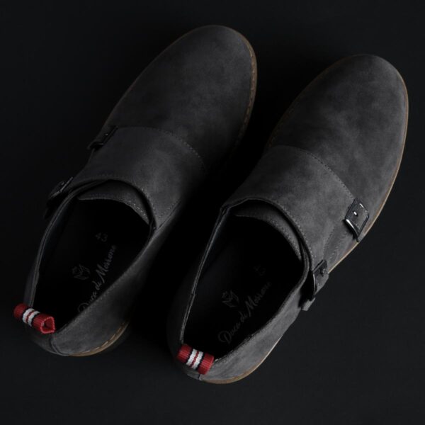 Duca di Morrone Ramsey Grey Suede Shoes Picture5: Duca di Morrone Ramsey Grey Suede buckle shoes are the ideal men's shoes for casual or office when elegant dress code is required. Upper and interior in synthetic suede, refined and quality buckle shoes.